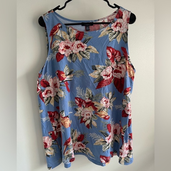 chaps floral tank top - Picture 1 of 6